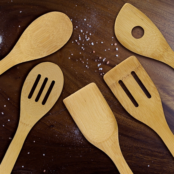5-Piece Bamboo Cooking Utensil Set - 5-Piece Bamboo Cooking Utensil Set - Image 1 of 3