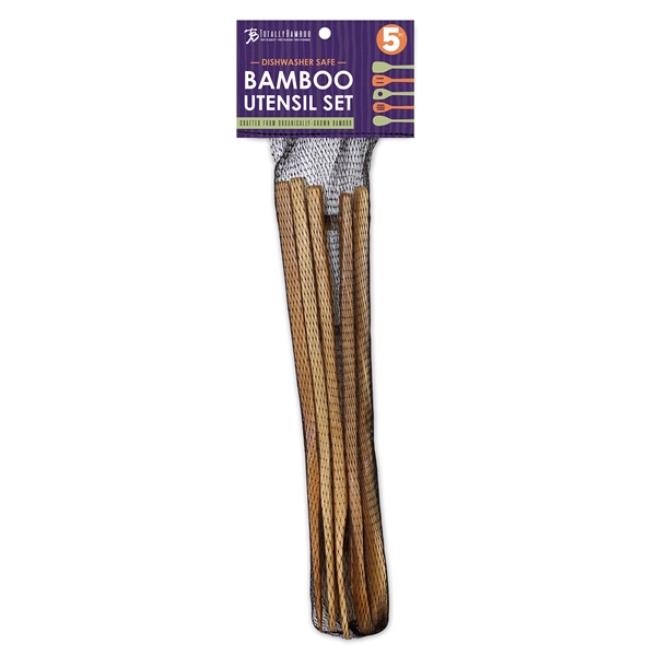 5-Piece Bamboo Cooking Utensil Set - 5-Piece Bamboo Cooking Utensil Set - Image 2 of 3