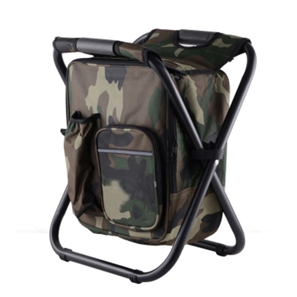 Portable Backpack Stool Cooler Bag Folding Chair - Portable Backpack Stool Cooler Bag Folding Chair - Image 2 of 10