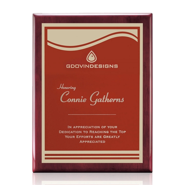 Oakleigh/Marietta Plaque - Rosewood/Red
