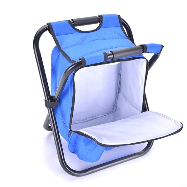Portable Backpack Stool Cooler Bag Folding Chair - Portable Backpack Stool Cooler Bag Folding Chair - Image 5 of 10