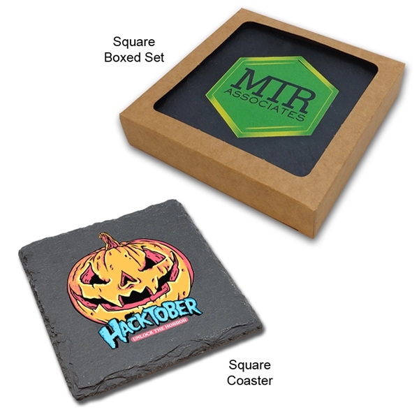 Ultra Vivid Slate Coasters Set of 2 - Ultra Vivid Slate Coasters Set of 2 - Image 4 of 4