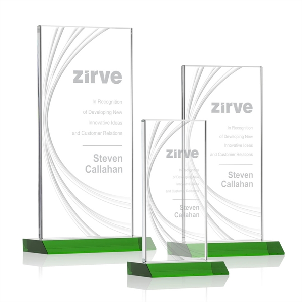 Hawkins Liquid Crystal™ Award - Green - Hawkins Liquid Crystal™ Award - Green - Image 0 of 6