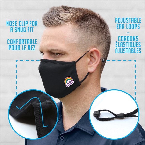 FACE MASK - NOSE CLIP / ADJUSTABLE STRAPS - FACE MASK - NOSE CLIP / ADJUSTABLE STRAPS - Image 0 of 5