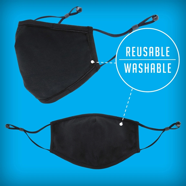 FACE MASK - NOSE CLIP / ADJUSTABLE STRAPS - FACE MASK - NOSE CLIP / ADJUSTABLE STRAPS - Image 4 of 5