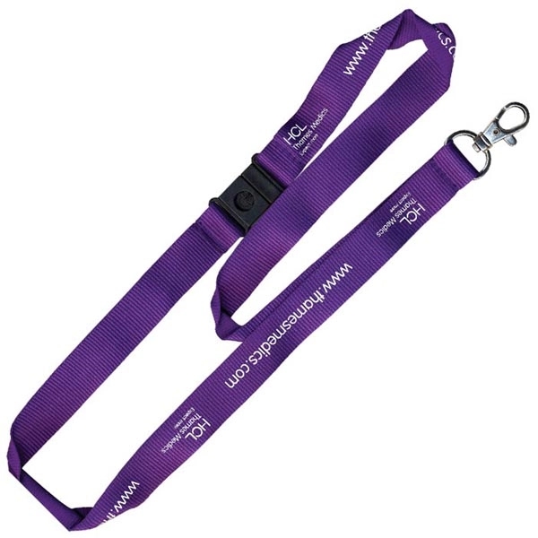 Screen Printed Nylon Lanyard w/Safety Breakaway - Screen Printed Nylon Lanyard w/Safety Breakaway - Image 0 of 3