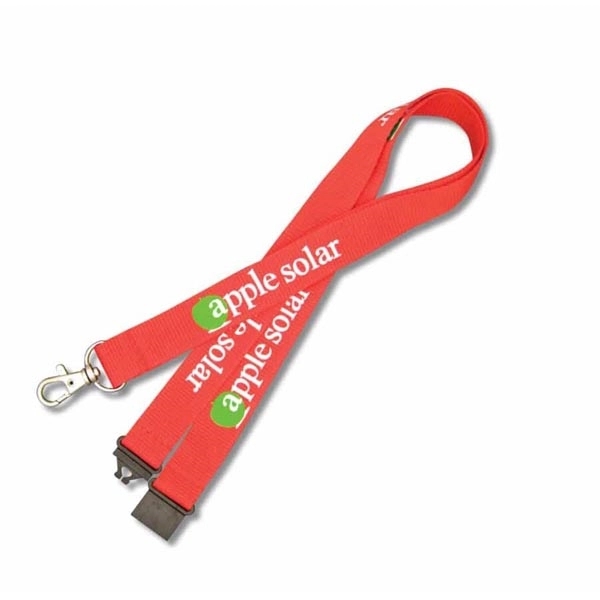Screen Printed Nylon Lanyard w/Safety Breakaway - Screen Printed Nylon Lanyard w/Safety Breakaway - Image 3 of 3