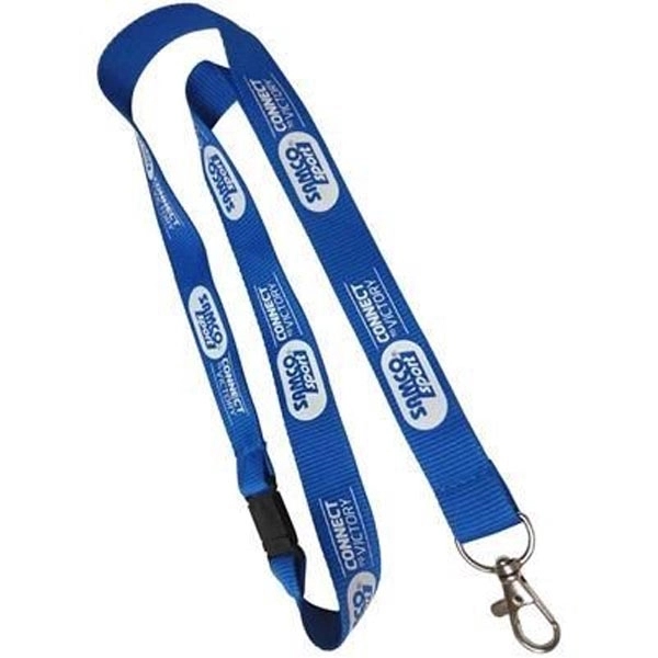 Screen Printed Nylon Lanyard w/Safety Breakaway - Screen Printed Nylon Lanyard w/Safety Breakaway - Image 2 of 3