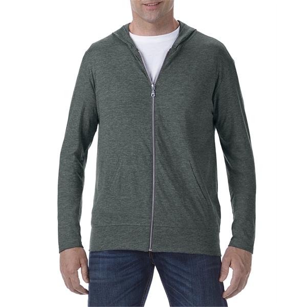 Anvil® Triblend Full Zip Hooded Jacket - Anvil® Triblend Full Zip Hooded Jacket - Image 6 of 11