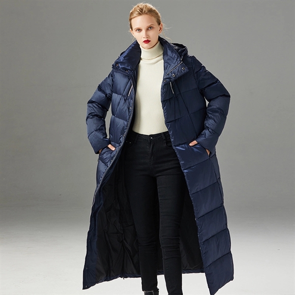 Women's long jacket  Duck feather coat - Women's long jacket  Duck feather coat - Image 0 of 12
