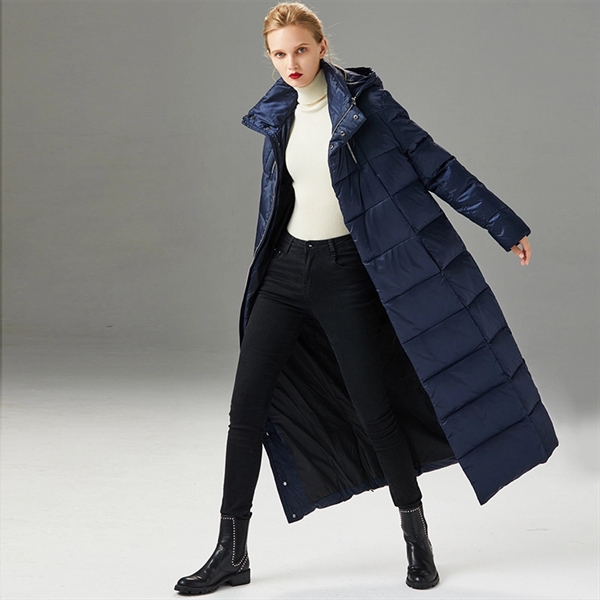 Women's long jacket  Duck feather coat - Women's long jacket  Duck feather coat - Image 1 of 12