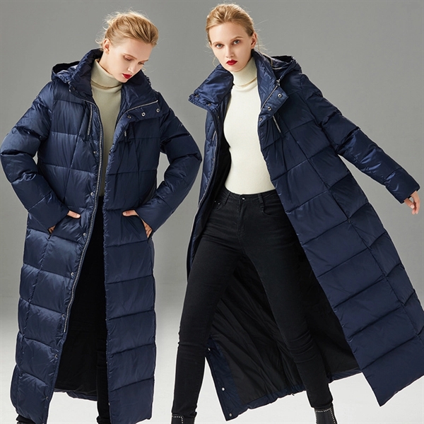 Women's long jacket  Duck feather coat - Women's long jacket  Duck feather coat - Image 2 of 12