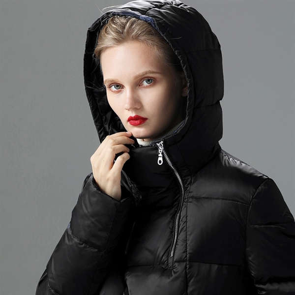 Women's long jacket  Duck feather coat - Women's long jacket  Duck feather coat - Image 3 of 12