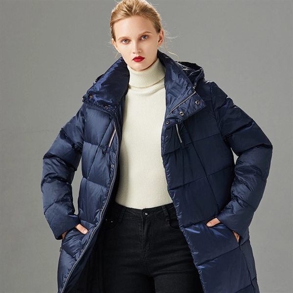 Women's long jacket  Duck feather coat - Women's long jacket  Duck feather coat - Image 5 of 12