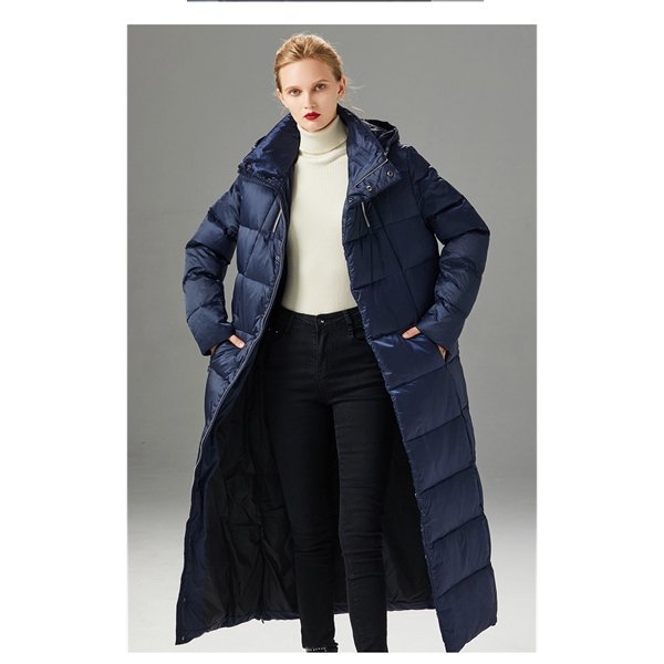 Women's long jacket  Duck feather coat - Women's long jacket  Duck feather coat - Image 7 of 12