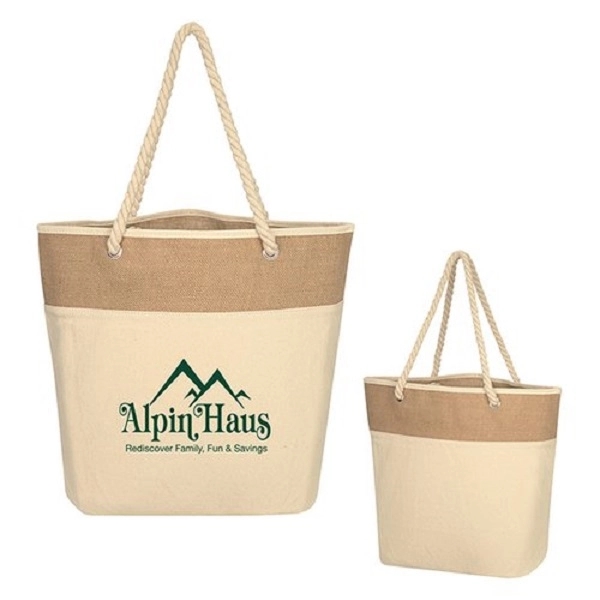 Burlap Rope Tote Bag - Burlap Rope Tote Bag - Image 0 of 0