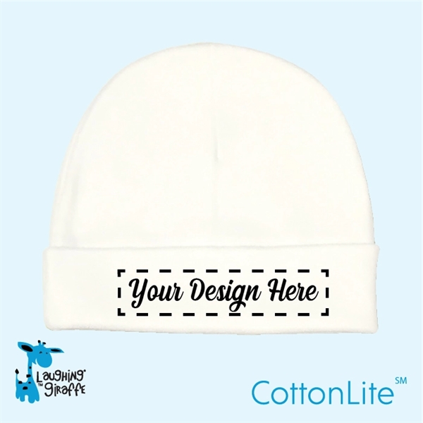 Baby Beanie Hats White- Laughing Giraffe® - Baby Beanie Hats White- Laughing Giraffe® - Image 0 of 1