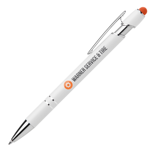 Ellipse Softy White Barrel Pen w/ Stylus - ColorJet - Ellipse Softy White Barrel Pen w/ Stylus - ColorJet - Image 3 of 8