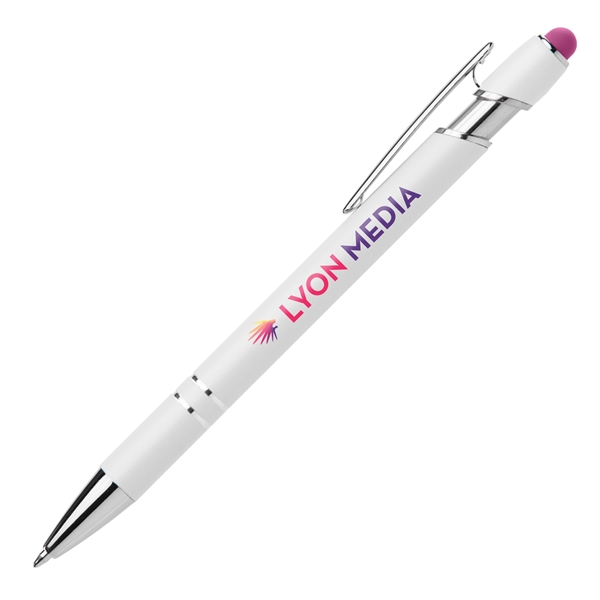 Ellipse Softy White Barrel Pen w/ Stylus - ColorJet - Ellipse Softy White Barrel Pen w/ Stylus - ColorJet - Image 4 of 8