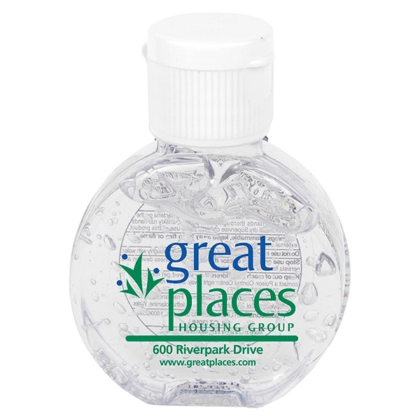 1 oz Compact Hand Sanitizer Antibacterial Gel in Round Flip- - 1 oz Compact Hand Sanitizer Antibacterial Gel in Round Flip- - Image 0 of 1