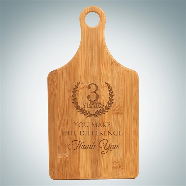 Custom Bamboo Paddle Shape Cutting Board