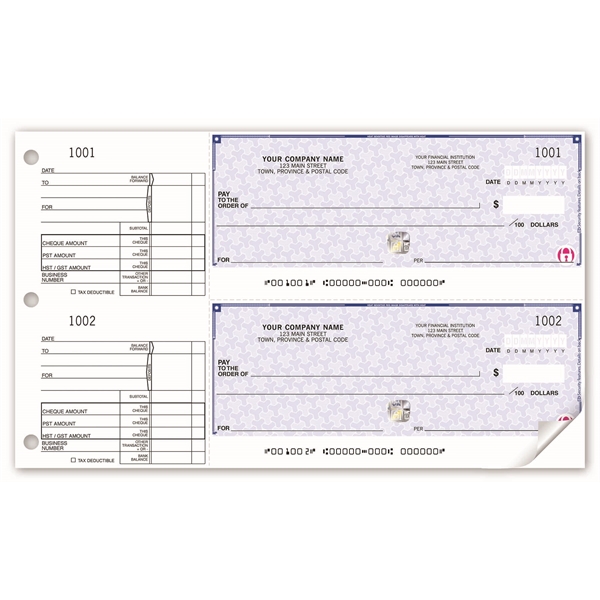 High Security 2-To-A-Page Cheques - High Security 2-To-A-Page Cheques - Image 2 of 2