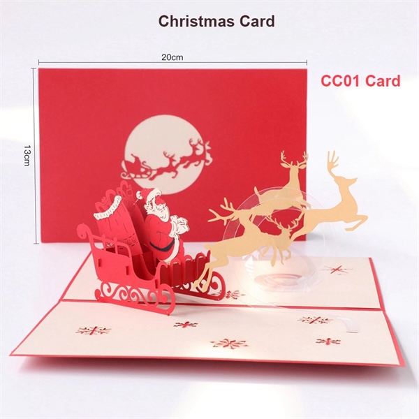 Assorted 3D Pop Up Merry Christmas Greeting Card - Assorted 3D Pop Up Merry Christmas Greeting Card - Image 1 of 6