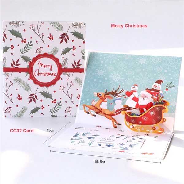 Assorted 3D Pop Up Merry Christmas Greeting Card - Assorted 3D Pop Up Merry Christmas Greeting Card - Image 0 of 6