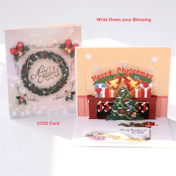 Assorted 3D Pop Up Merry Christmas Greeting Card - Assorted 3D Pop Up Merry Christmas Greeting Card - Image 2 of 6