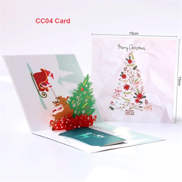 Assorted 3D Pop Up Merry Christmas Greeting Card - Assorted 3D Pop Up Merry Christmas Greeting Card - Image 3 of 6