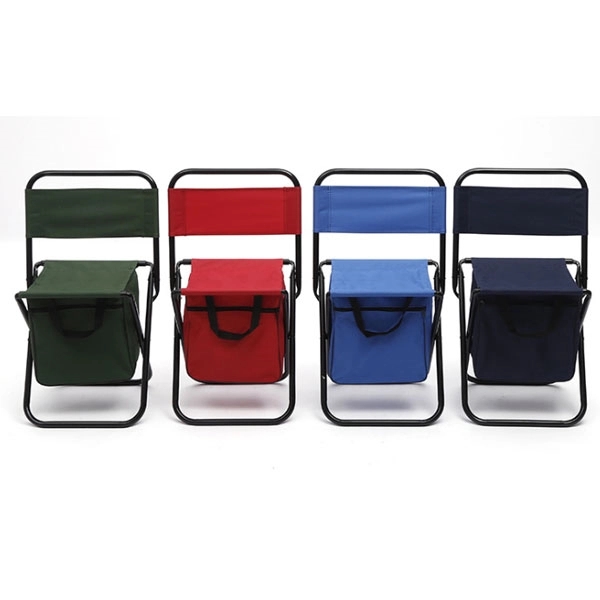Portable Folding Fishing Chair with Cooler Bag - Portable Folding Fishing Chair with Cooler Bag - Image 1 of 8