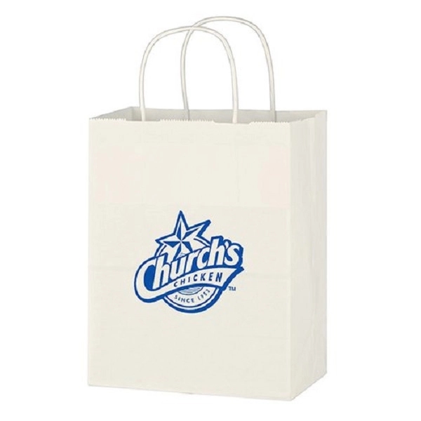 Kraft Paper White Shopping Bag - Kraft Paper White Shopping Bag - Image 0 of 0