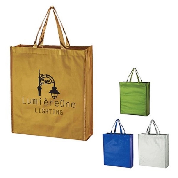 Metallic Non-Woven Shopper Tote Bag - Metallic Non-Woven Shopper Tote Bag - Image 0 of 0