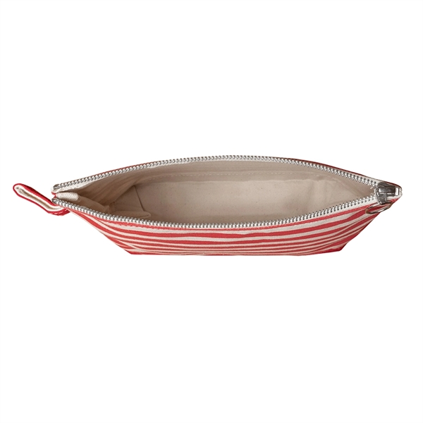 Lightweight Stripe Canvas Travel Makeup Cosmetic Pouch - Lightweight Stripe Canvas Travel Makeup Cosmetic Pouch - Image 18 of 40