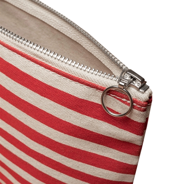 Lightweight Stripe Canvas Travel Makeup Cosmetic Pouch - Lightweight Stripe Canvas Travel Makeup Cosmetic Pouch - Image 20 of 40