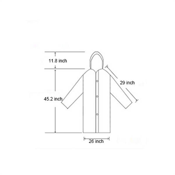 Unisex Solid EVA Raincoat For Adults - Unisex Solid EVA Raincoat For Adults - Image 3 of 3