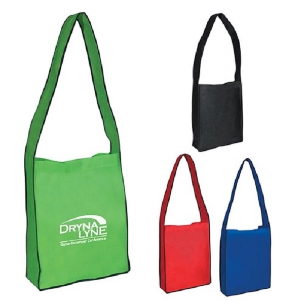 Non-Woven Messenger Tote Bag With Hook And Loop Closure - Non-Woven Messenger Tote Bag With Hook And Loop Closure - Image 0 of 0