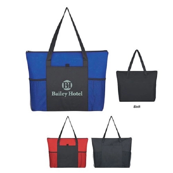 Non-Woven Voyager Zippered Tote Bag - Non-Woven Voyager Zippered Tote Bag - Image 0 of 0