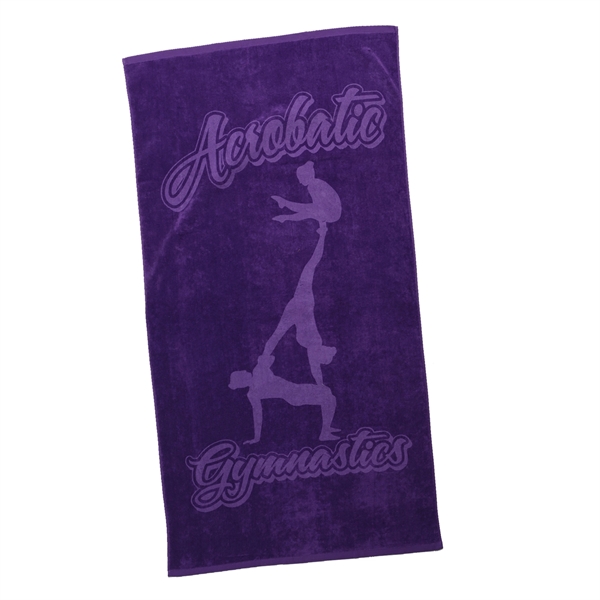 Premium Velour, 30 x 60, Classic, Color Beach Towel - Premium Velour, 30 x 60, Classic, Color Beach Towel - Image 5 of 13