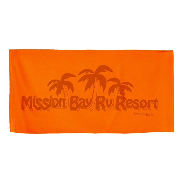 Premium Velour, 30 x 60, Classic, Color Beach Towel - Premium Velour, 30 x 60, Classic, Color Beach Towel - Image 6 of 13