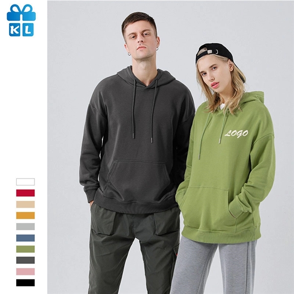 Cotton Pullover Hooded Sweatshirt - Cotton Pullover Hooded Sweatshirt - Image 0 of 5