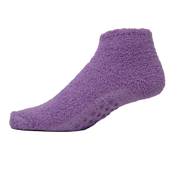 Fuzzy Footie Tread Socks with Slip Resistant Grippers - Fuzzy Footie Tread Socks with Slip Resistant Grippers - Image 7 of 18