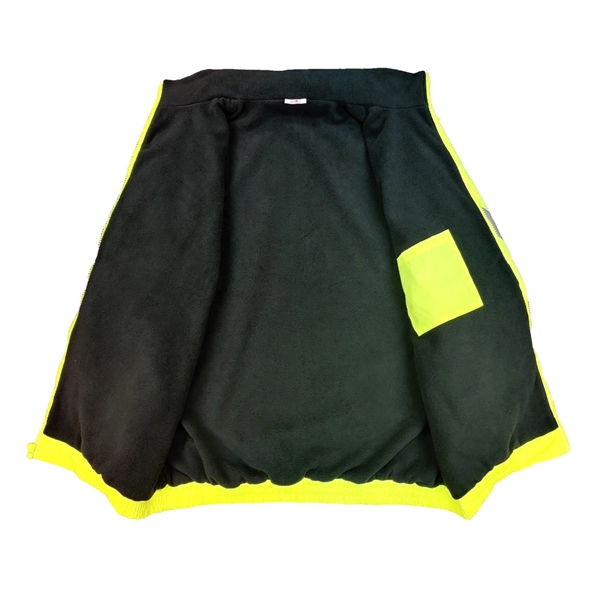 ANSI Class 3 Safety Bomber Jacket w/ Soft Fleece Lining - ANSI Class 3 Safety Bomber Jacket w/ Soft Fleece Lining - Image 5 of 11