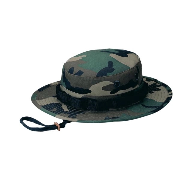 Camouflage Twill Hunting Hat w/ Chin Cord - Camouflage Twill Hunting Hat w/ Chin Cord - Image 1 of 4