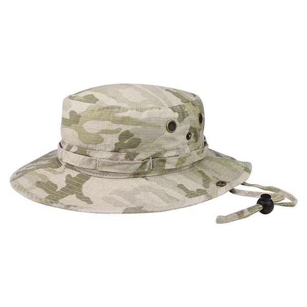 Washed Camouflage Hunting Hat w/ Self Fabric Chin Cord - Washed Camouflage Hunting Hat w/ Self Fabric Chin Cord - Image 4 of 4
