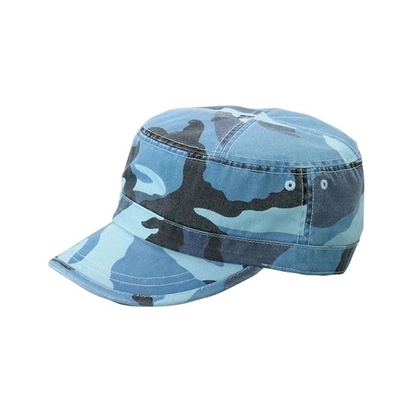 Camouflage Enzyme Washed Cotton Twill Army Cap - Camouflage Enzyme Washed Cotton Twill Army Cap - Image 1 of 5