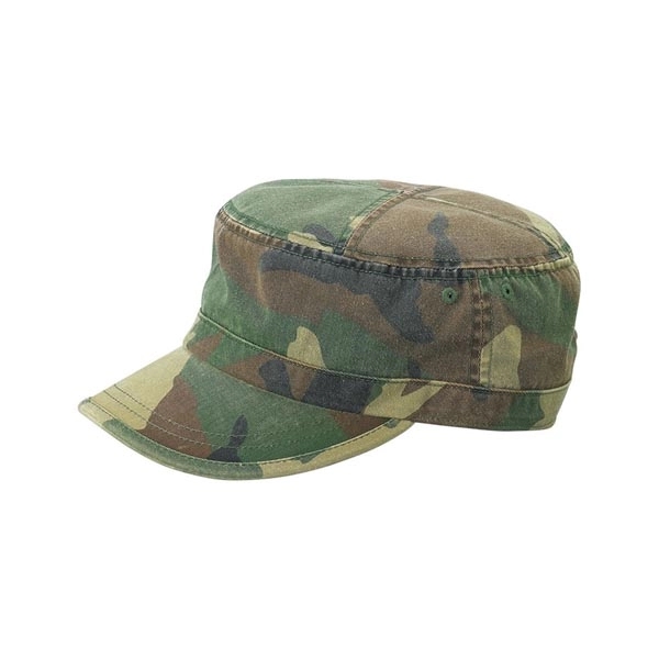 Camouflage Enzyme Washed Cotton Twill Army Cap - Camouflage Enzyme Washed Cotton Twill Army Cap - Image 2 of 5