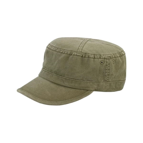 Enzyme Washed Cotton Twill Army Cap - Enzyme Washed Cotton Twill Army Cap - Image 6 of 7
