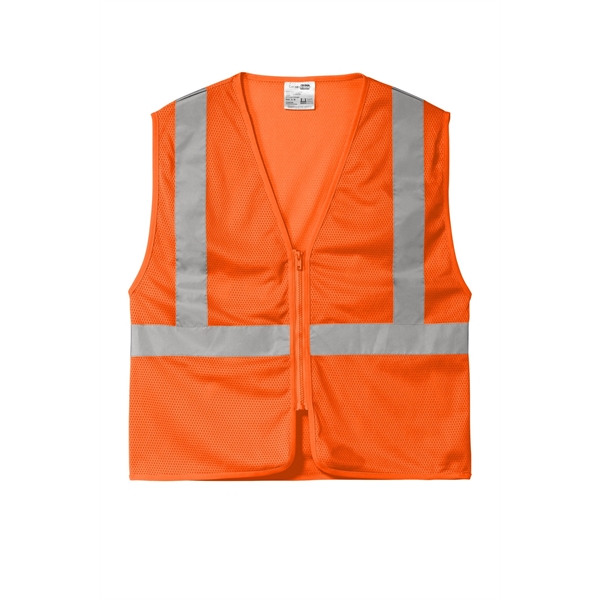 CornerStone ANSI 107 Class 2 Economy Mesh Zippered Vest. - CornerStone ANSI 107 Class 2 Economy Mesh Zippered Vest. - Image 3 of 10