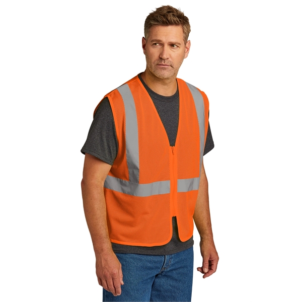 CornerStone ANSI 107 Class 2 Economy Mesh Zippered Vest. - CornerStone ANSI 107 Class 2 Economy Mesh Zippered Vest. - Image 4 of 10